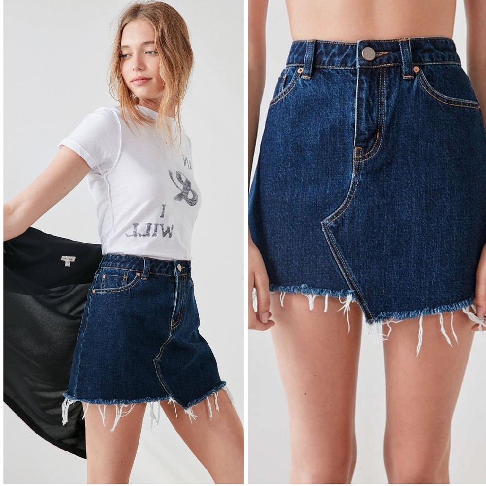 BDG Asymmetrical Denim Mini Skirt